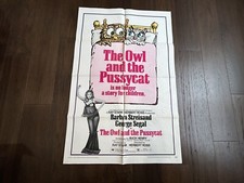 Vintage 1970 The Owl The Pussycat Original Movie Promo Poster Folded USA