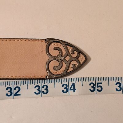 Streets Ahead Handmade Cream Suede Leather Boho Cutout  display picture 1