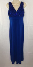 EnFocus Studios Dress Women's 8 Blue Maxi Sequin Sleeveless