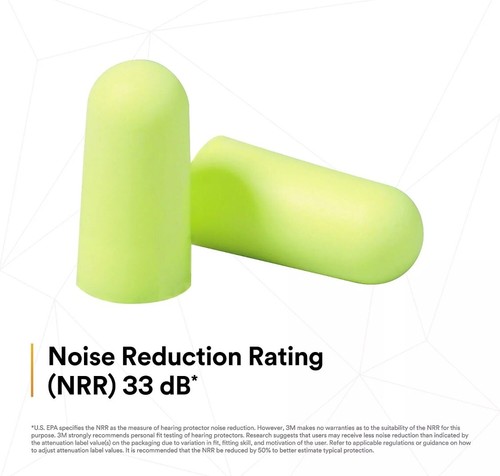 Tappi per le orecchie 3M E·A·Rsoft giallo neon schiuma morbida senza fili misura regolare 200 paia - Foto 5 di 8