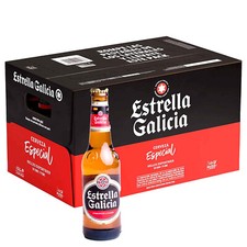 Estrella Galicia Spanish Beer 330ml &ndash; Premium Pale Lager, Pack of 24 Cervezas