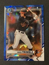 2021 Bowman Chrome Sapphire 1st Bowman Reed Trimble Baltimore Orioles #BDC-144