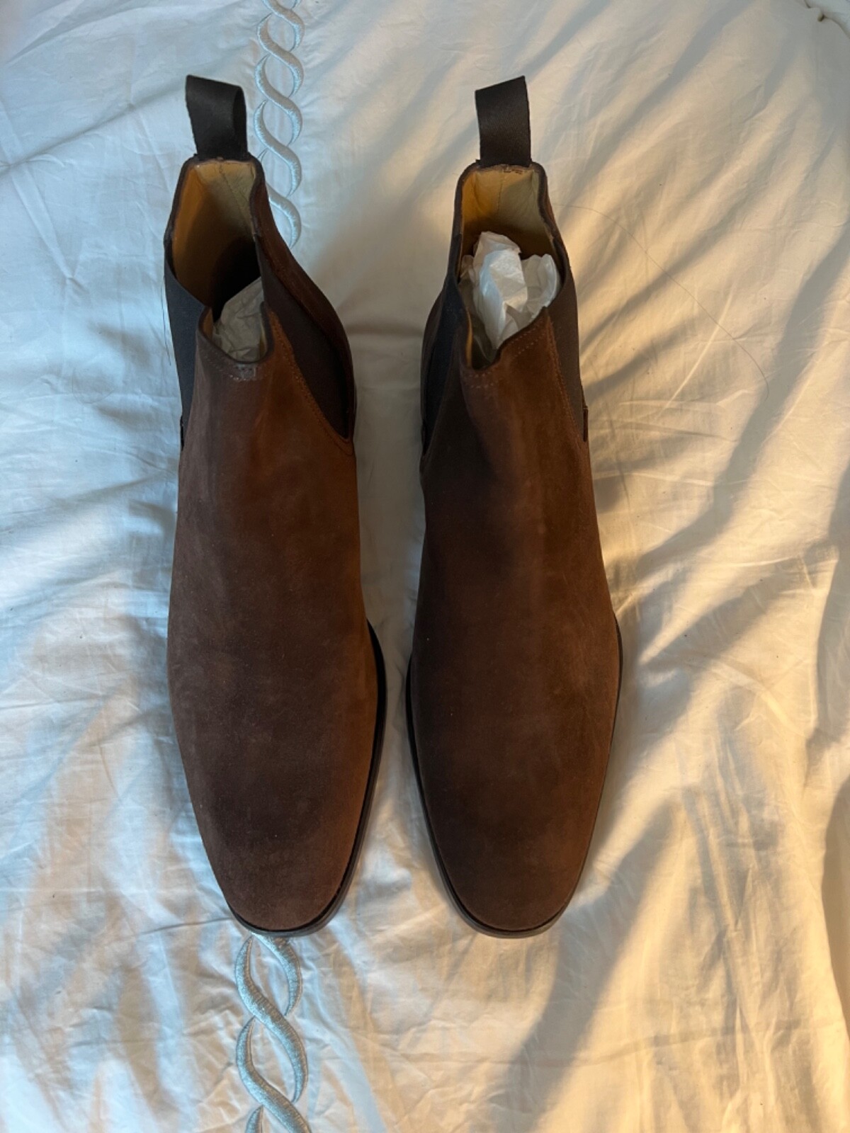 Chelsea Boots Barneys New York Brown Suede NIB 9M-image