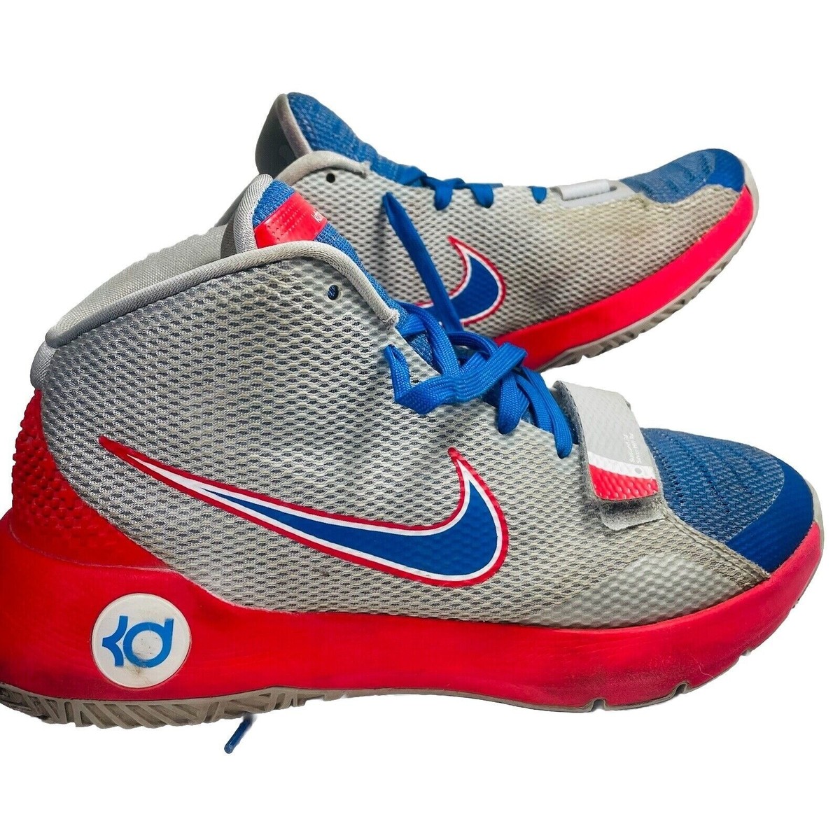 Nike KD Trey 5 III Kevin Durant Shoes Gray Red Blue 749377