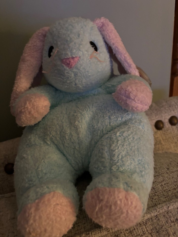 Baby Ty BUNNYBABY the PASTEL BUNNY with Rattle! 12” | eBay