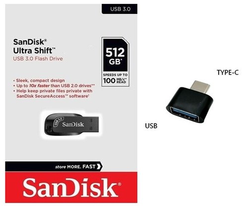 SanDisk Ultra Shift 32GB 64GB 128GB 256GB USB 3.0 Flash Drive Memory OTG AU - Imagen 15 de 20