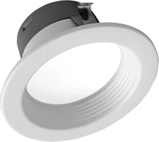 Lighting DLR46071203KWHBF Recessed Downlight, 4 Inch, White Baffle