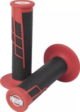 NEW PROTAPER 021662 CLAMP-ON 1/2 WAFFLE MX GRIPS - RED/BLACK- MOTORCYCLE/OFFROAD