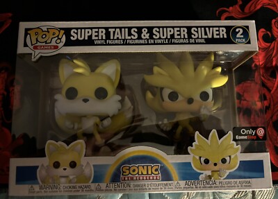 Funko Pop Games Super Tails & Super Silver Sonic The Hedgehog Exclusive 2 Pack