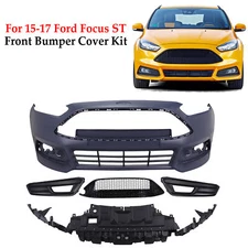 Front Bumper Cover Kit Upper Grill For 2015-2017 Ford Focus ST Hatchback 4-Door