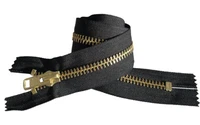 YKK #10 Large Brass Metal Closed-end Zippers Extra Heavy Color Black 7" - 36"