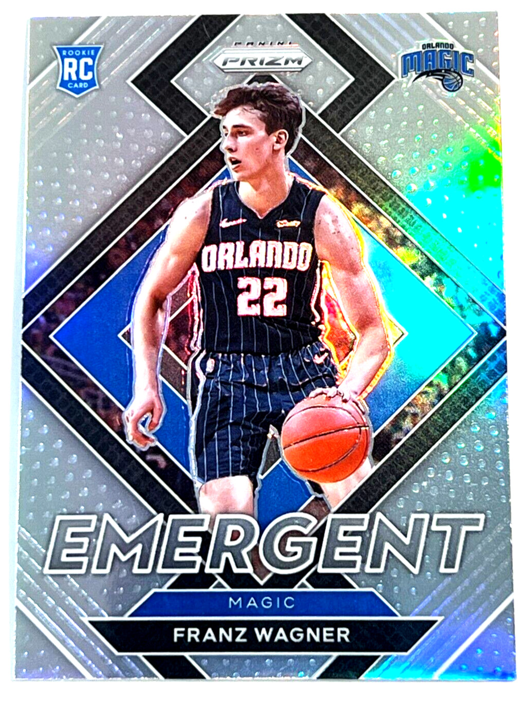 2021-22 Panini Prizm Basketball #23 Franz Wagner Emergent Silver Prizm RC Insert