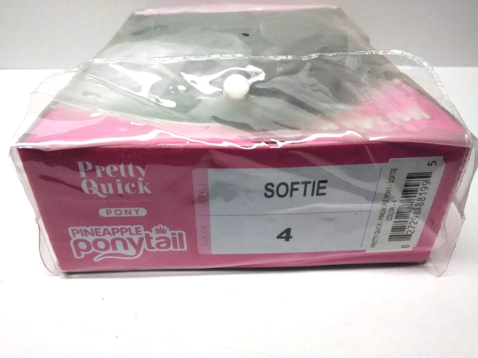 Softie Outre Pretty Quick Premium Fibra Sintética PONY Piña Cola de Caballo #4 Nuevo en Paquete Foto 2 de 4