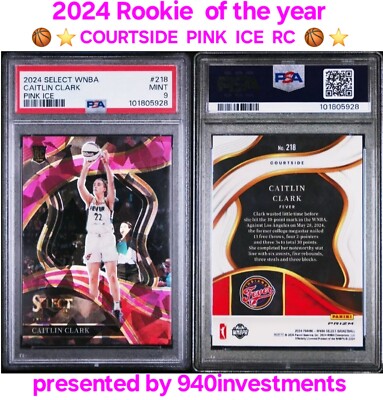 2024 Panini Select WNBA Courtside #218 Caitlin Clark RC PINK ICE