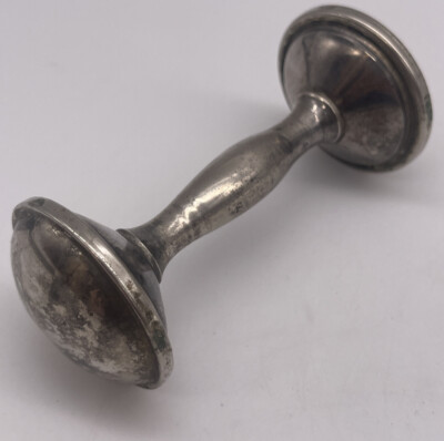 Vintage Silver Plate Baby Rattle