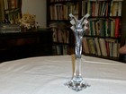 One 13-Inch Mikasa Discontinued Crystal Candle Holder — photo 1