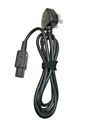 C17 Buchse auf 3 Pin UK Netzstecker - Leitung/Kabel 2m **sehr seltener Stecker**