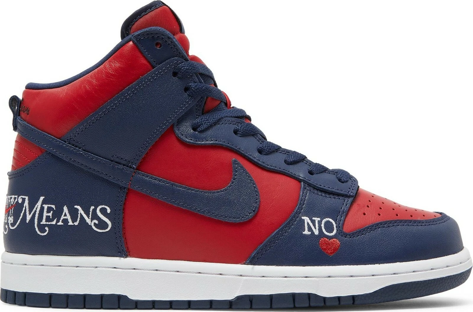SB Dunk High x Supreme By Any Means rouge marine   Royaume Uni 9,5