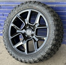22 New Black Wheels With 33 Mud Mt Tires Fits Dodge Ram 1500 6lug 6x139.7 22 New Black Wheels With 33 Mud Mt Tires Fits Dodge Ram 1500 6lug 6x139.7