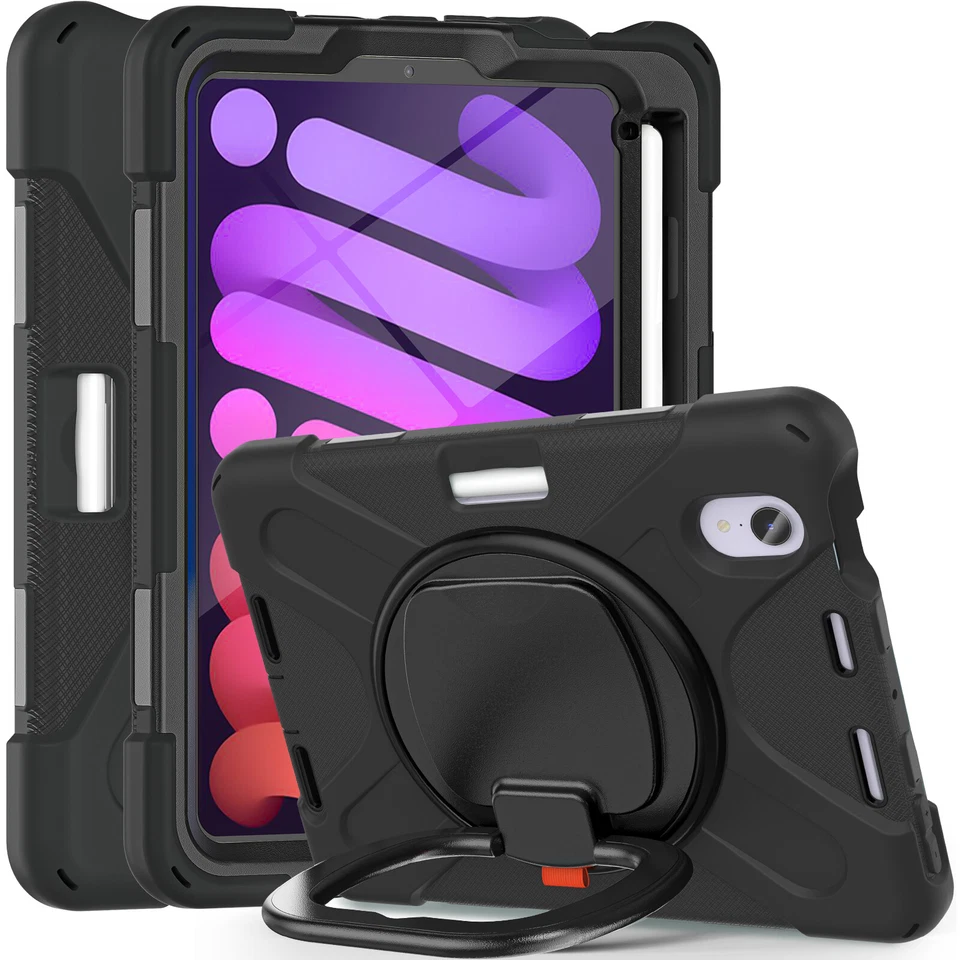 For Apple iPad Mini 6 5 4 Rotating Shockproof Handle Grip Carry Tablet Case - Image 2 of 4