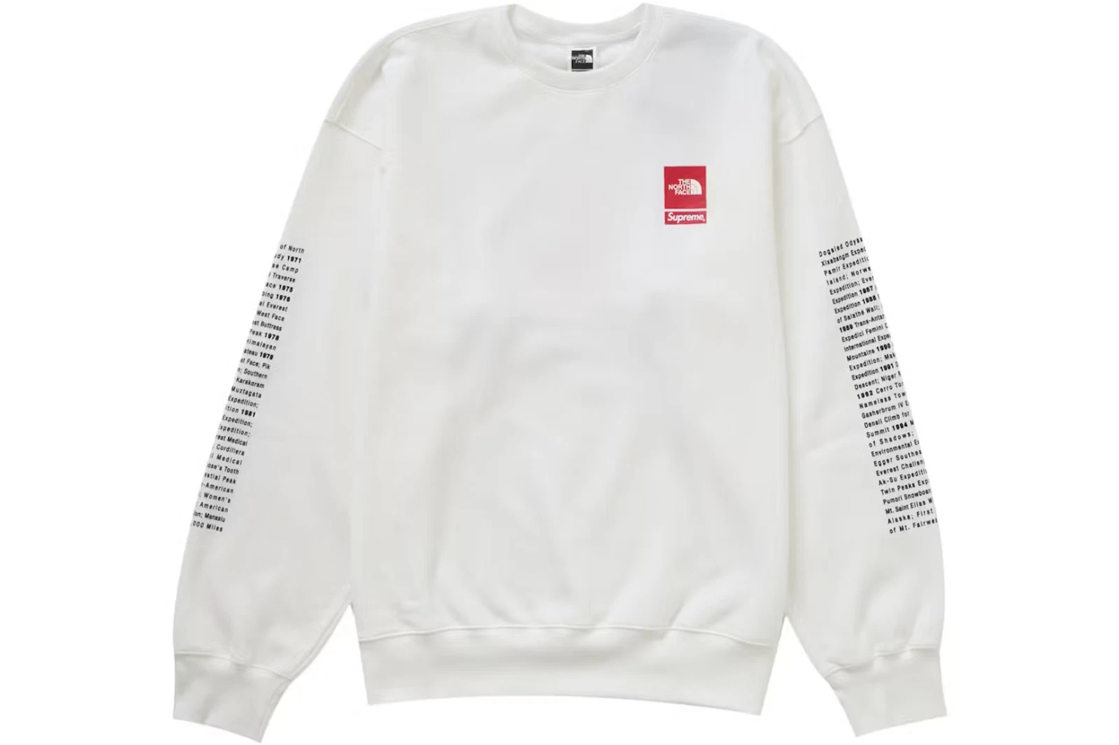 24SS Supreme x The North Face Crewneck blanc taille XL NEUF ✅EN STOCK✅LIVRAISON RAPIDE✅