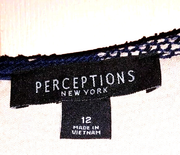 Perceptions Blue Size 12 Polyester Short Sleeve D… - image 3