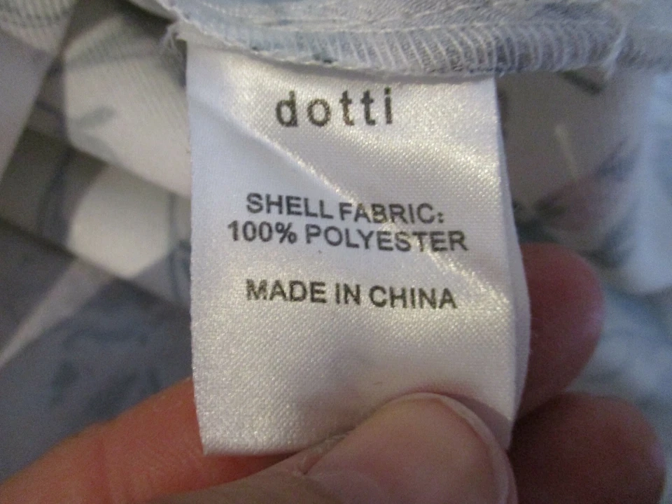 Dotti Mujer Vestido Línea A 10 Blanco Azul Rosa Gris Estampado Floral Cremallera Expuesta Foto 3 de 4