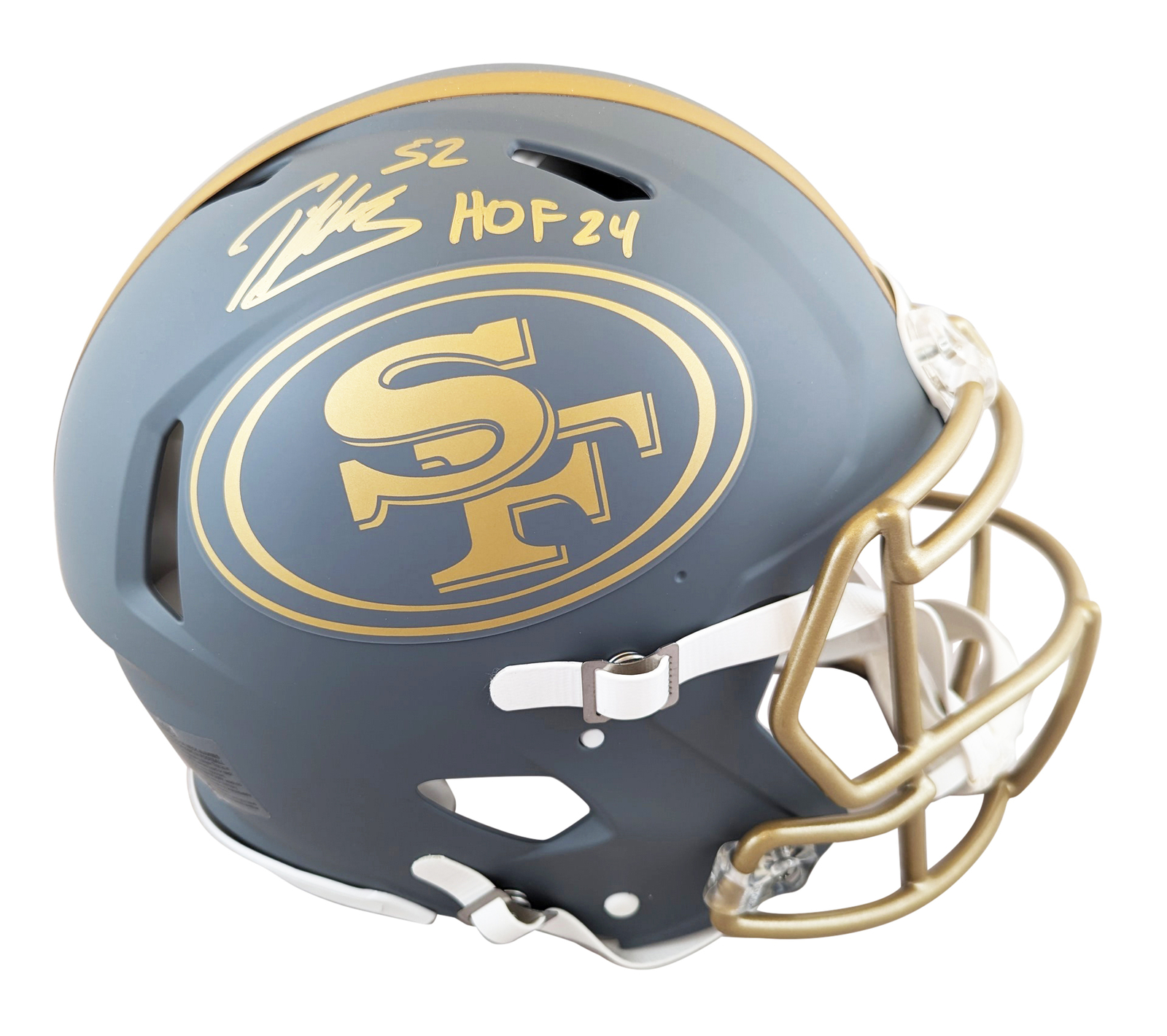 Patrick Willis Autographed Signed 49Ers "HOF 24" Slate Full Size Speed Proline Helmet Beckett W 