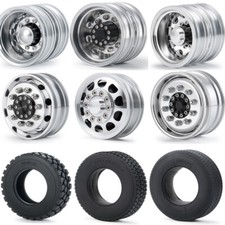 Frontrear Wheel Rim Hubrubber Tires Kit For 114 Tamiya Trailer Tractor Truck Frontrear Wheel Rim Hubrubber Tires Kit For 114 Tamiya Trailer Tractor Truck