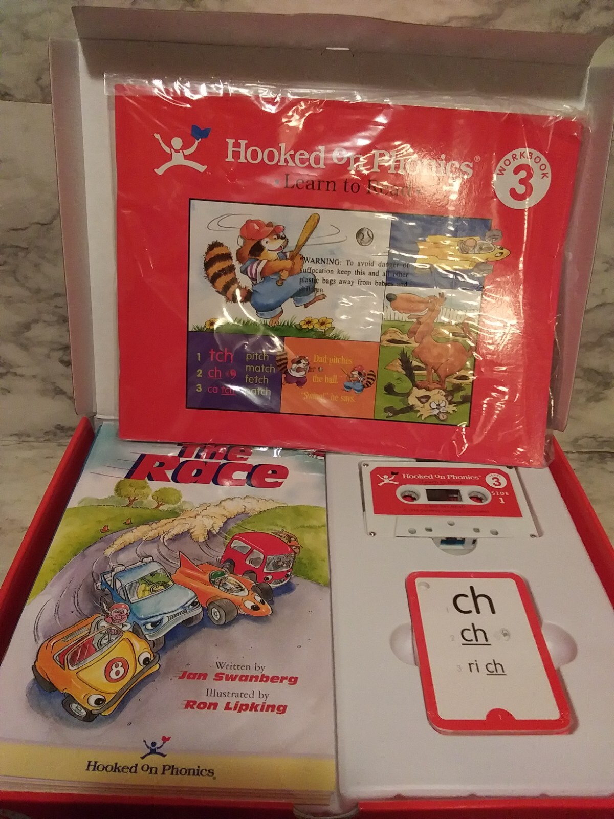 Hooked on Phonics 1998 Learn to Read Kits Level 3-5 Cassette & Book Set
