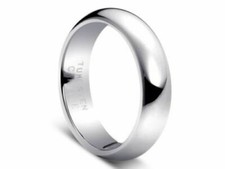 4mm Men's or Ladies Shiny Polished Tungsten carbide wedding band ring