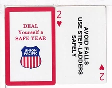 Single Railroad Playing Card "Union Pacific RR" UPRR 26, Bollhagen Bk, Non-Stand