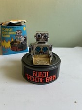 Vintage Robot Machine Bank. Box. Tested
