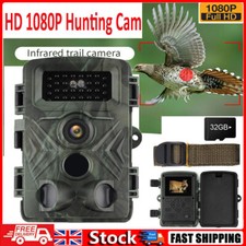 Wildlife Trail Camera 1080P Game Outdoor Night Vision Hunting Cam &32GB SD Card