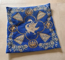 Neuschwanstein - Funda de cojín tela jacquard aprox. 40x40 cm * Escudo de cisne