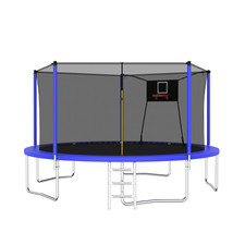 14FT Trampoline w/ Safety Enclosure Net, ASTM Certified for Indoor Outdoor Use