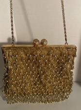 Vintage Walborg Hand Beaded Evening Clutch Art Deco Era Excellent Condition