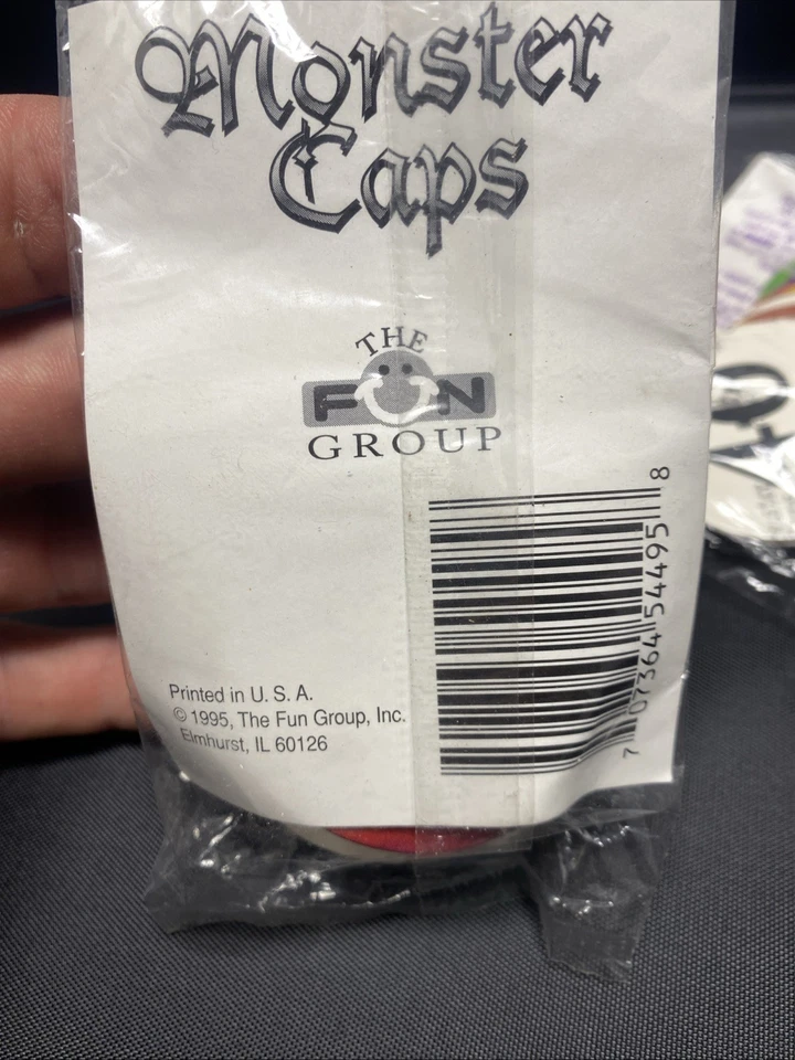 Vintage 1995 Monster Caps Pogs Milk Cap - 2 Sealed Promo Packs - Image 3 of 3