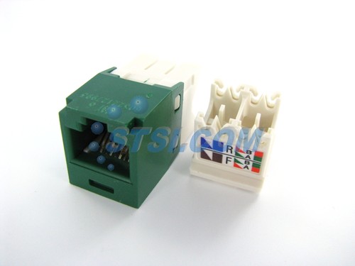 GENIUNE Panduit CJ688TGGR Cat6 Mini-Com Jack Module, Green ~STSI - Picture 3 of 3