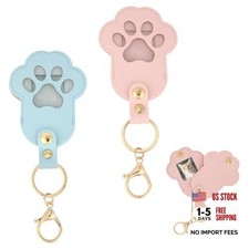 2pcs Pet Hair Collector Keychain, Paw Shaped Pet Fur Collection Memorial