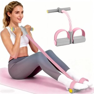 Bandes de résistance à la pédale avec poignées, durables 6-Tubes Standard, rose