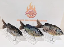 HPF 120 Jointed Sinking Sunfish Glide Bait Fishing Lure Bass - 3 pk FREE SHIP
