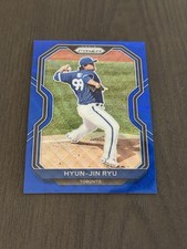 2021 Panini Prizm Tier III Blue Wave Prizm /60 #233 HYUN-JIN RYU Baseball Card