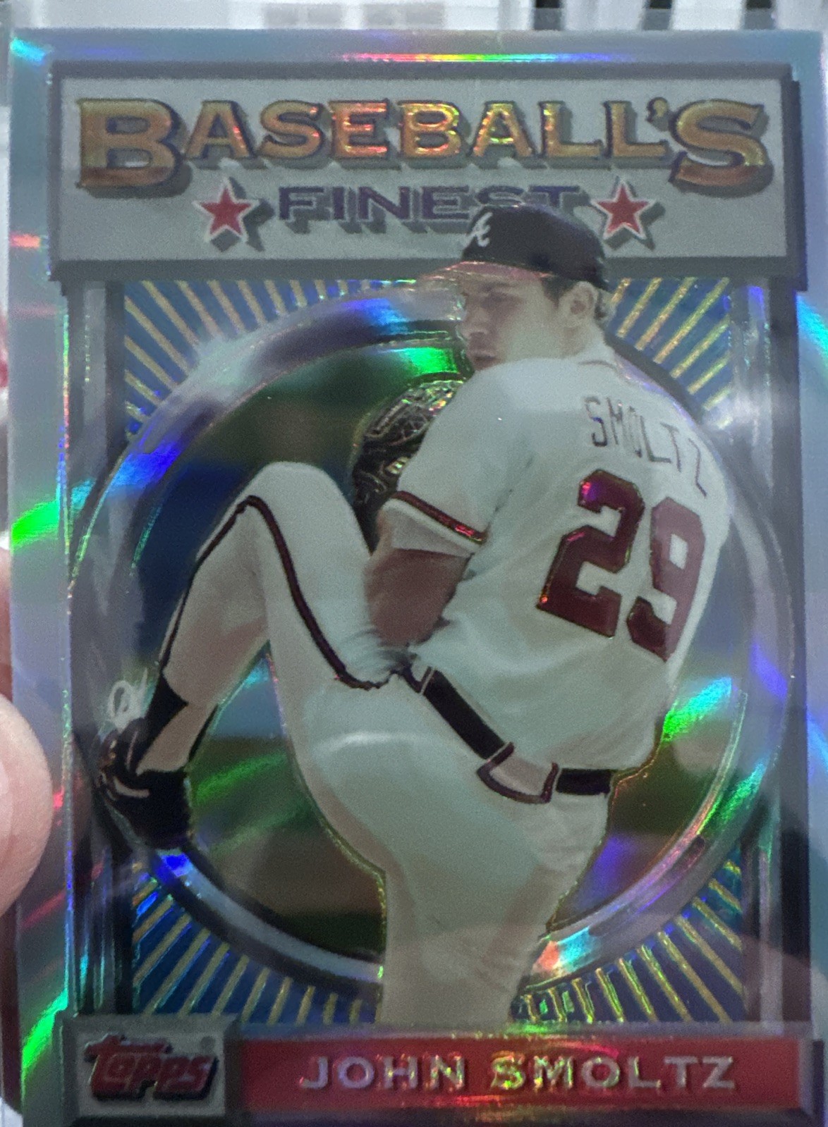 1993 Topps Finest Baseball Refractor John Smoltz #166 Atlanta Braves HOF