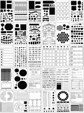 30 Pcs Journal Stencils Planner Plastic Ultimate Productivity Dot DIY Drawing Te
