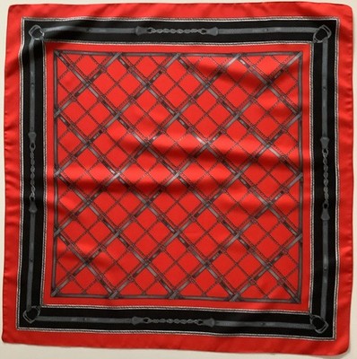 && A roter Reiter Design 27 Zoll quadratischer Vintage Schal 