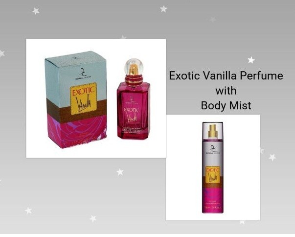 EXOTIC VANILLA women's EDP Perfume Spray with Body Mist by DORALL