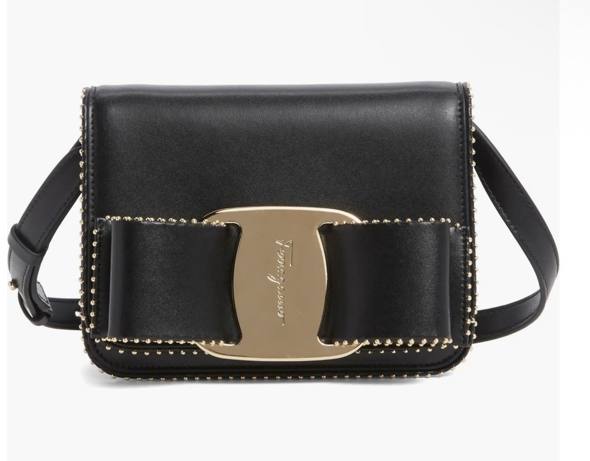 SALVATORE FERRAGAMO Mini Vara Bow Crossbody Bag Black $1599 | eBay
