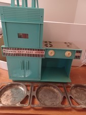 Vintage 1960s Kenner Easy Bake Oven Model 1600 Turquoise Tested Works w/ Pans