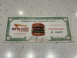 In N Out Burger Menu | eBay